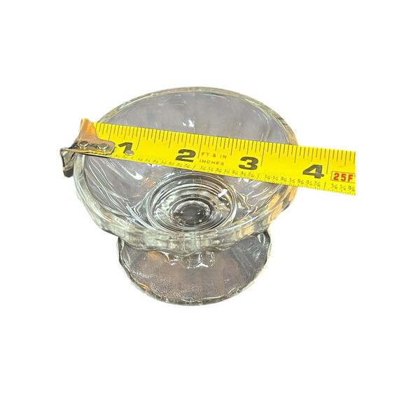 Two 2 Vintage Sherbert/Ice Cream Dessert Bowl 2.25" Glass Fancy - Picture 2 of 5